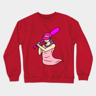 Beautiful baseball girl Crewneck Sweatshirt